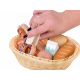 Basket with Wooden Play Food 11pcs ZA5383 Universal