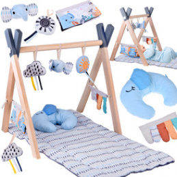 Wooden Stand Educational Mat Gymnastics Baby Gym for Infants ZA5882 Universal