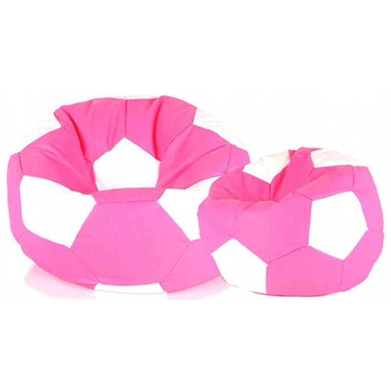 Aga Sofa bag BALL XXXL White - Pink + footrest