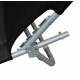Aga Garden Reclining Lounger with Canopy Black