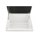 Wooden chest with padded lid 40 x 50 x 35 cm Grey/White 15252