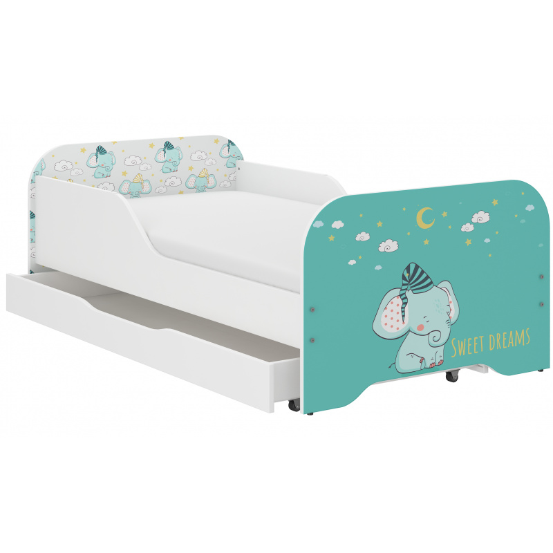 Wooden Toys Baby bed Elephant 140x70 cm