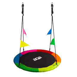 Aga Hanging Swing Ring 110 cm Six-colored with Flags
