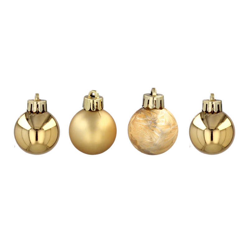 Aga Christmas Ornaments MIX 3cm 24pcs Gold