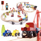 Aga Children's wooden train-track 70 pieces
