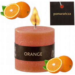 Orange-scented candle