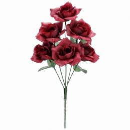 Bouquet of Artificial Flowers Burgundy Roses - 36 cm
