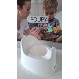 Anatomical Potty with Backrest White 12m+ POUPY Universal
