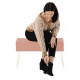 Aga Stool with storage space Pink