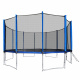 Aga SPORT PRO Trampoline 460 cm Blue + Safety Net + Ladder + Shoe Pocket