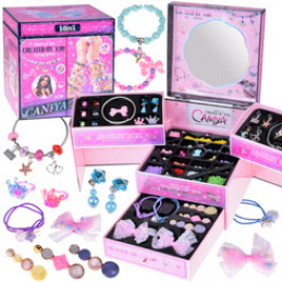 Folding jewelry box DIY beads hair accessories ZA5732 universal