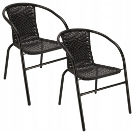 2 x Garden Chairs BISTRO - black