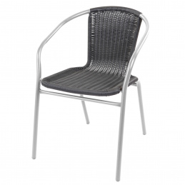 Linder Exclusiv Garden chair RATAN Silver/Black
