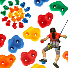 Climbing rocks climbing holds for children colorful 20 pcs + screws