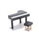 Aga MDF Dollhouse with furniture 78cm LED Black