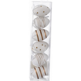 Easter eggs with decoration 6pcs