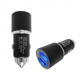 K742J CAR CHARGER 2XUSB LED