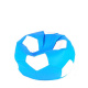 Aga Sofa bag BALL XXXL White - Light Blue + footrest