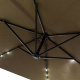 Aga Garden Parasol 300 cm Brown with LED Lighting