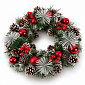 Aga Christmas wreath 36 cm red with pine cones