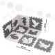 Aga Contrast Foam Puzzle 85 cm x 85 cm 9 pieces Black and white