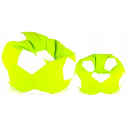 Aga Sofa bag BALL XXXL White - Light green + footrest