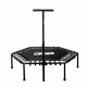 Aga FITNESS Trampoline 130 cm Black + handle