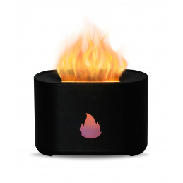 Aga Aroma diffuser with LED fire projection Black