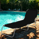Aga Garden Reclining Lounger Black