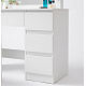 Aga Dressing table with mirror and lighting + stool Matte white