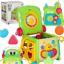 Educational Sorting Cube with Piano Crocodile 4-in-1