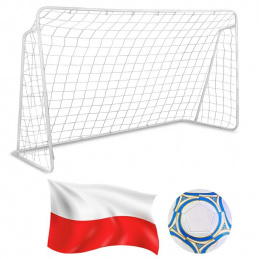 BR3 METAL FOOTBALL GOAL WITH NET 300X200CM