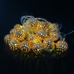 E18B LED LIGHTS 20 BALLS 3CM 4M GARLAND