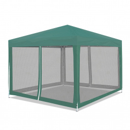 Aga Garden Gazebo with Mosquito Net 3x3 m Green
