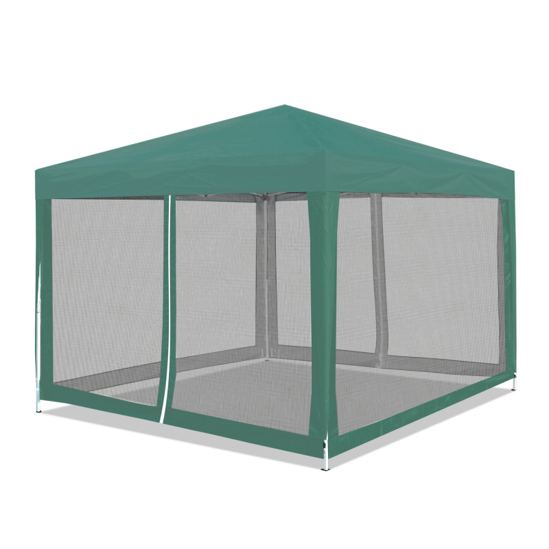 Aga Garden Gazebo with Mosquito Net 3x3 m Green