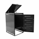 Aga Garbage Bin Shelter 66x80x116 cm Gray