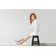 Anti-slip folding stool black Malatec 18595