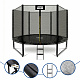 Aga SPORT PRO Trampoline 305 cm Black + Safety Net + Ladder