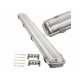 10x Hermetic Light Fixture 2x120cm + 2x LED Tubes Neutral White - Set