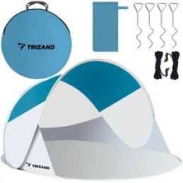 Beach tent 220x120x90cm - turquoise - grey