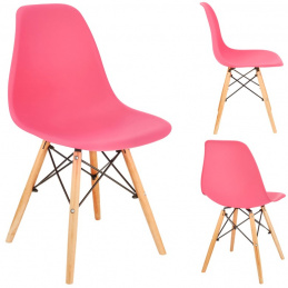 Scandinavian plastic chair EVA pink