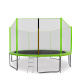 Aga SPORT PRO Trampoline 400 cm Light Green + protective net + ladder + shoe pocket