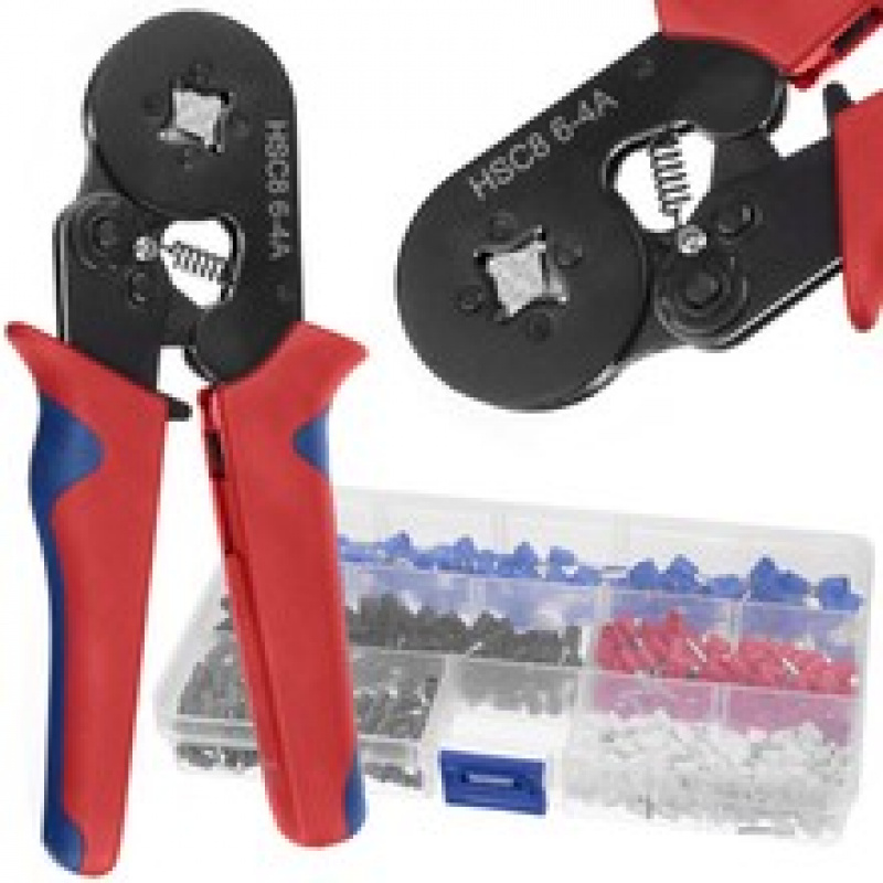 Crimping pliers + clamps set 500 pcs ISO 13586