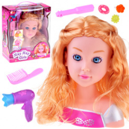 20 cm HAIR STYLING HEAD DOLL BLONDE with hairdressing accessories ZA5837 universal