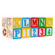 Wooden truck with trailer and blocks for children 2+ Educational toy + blocks with letters and numbers