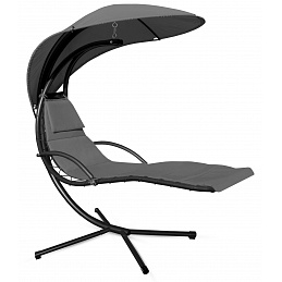Aga Garden Hanging Lounger with Canopy Dark Gray 6DAZ376 - SECOND QUALITY