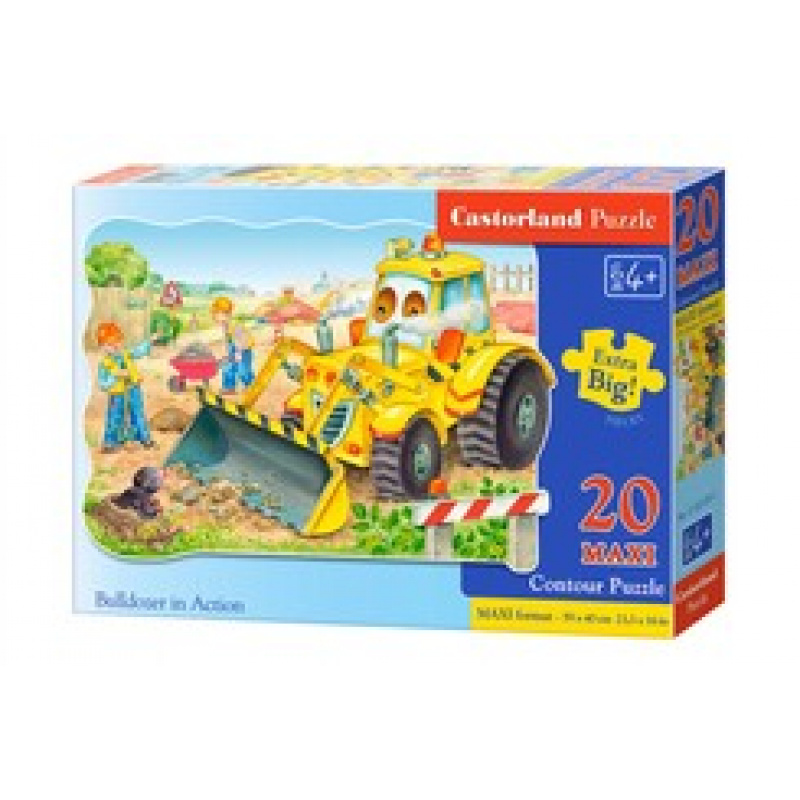 CASTORLAND puzzle 20 MAXI pieces - Bulldozer in action