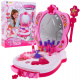 Interactive portable vanity table for girls 3+ Mirror + cosmetics + accessories