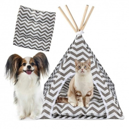 ZW8D PET BED FOR DOG CAT TEEPEE TENT
