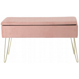 Aga Stool with storage space Pink